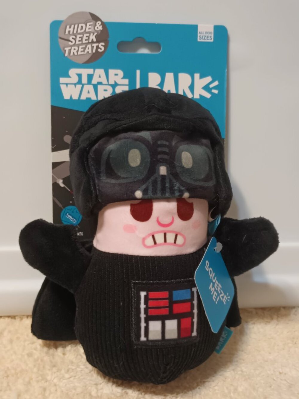NEW Bark Box & Star Wars "Obey Your Master“ Darth Vader M/L Sized Plush Dog Toy